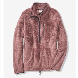 PINK, NWOT, Teddy Half Zip Pullover, Small